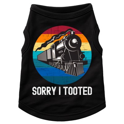 Sorry I Tooted, Funny Train Lovers Funny Locomotive & Train Doggie Tank