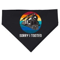 Sorry I Tooted, Funny Train Lovers Funny Locomotive & Train USA-Made Doggie Bandana