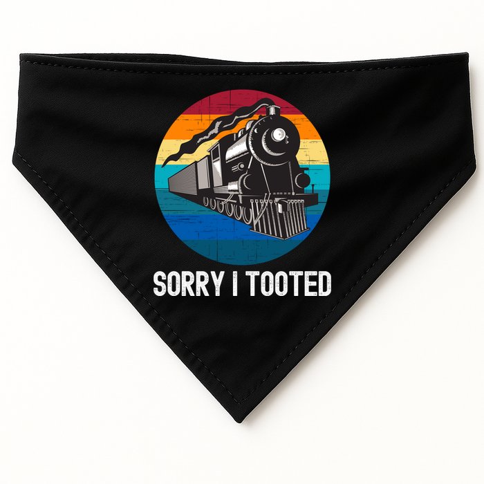 Sorry I Tooted, Funny Train Lovers Funny Locomotive & Train USA-Made Doggie Bandana