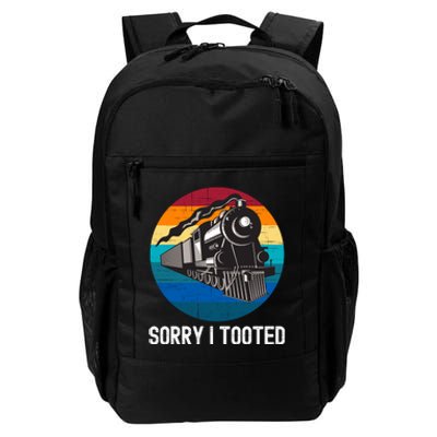 Sorry I Tooted, Funny Train Lovers Funny Locomotive & Train Daily Commute Backpack