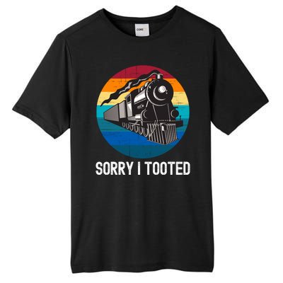 Sorry I Tooted, Funny Train Lovers Funny Locomotive & Train Tall Fusion ChromaSoft Performance T-Shirt