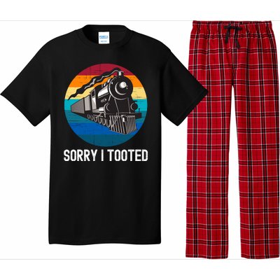 Sorry I Tooted, Funny Train Lovers Funny Locomotive & Train Pajama Set