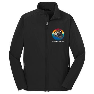 Sorry I Tooted, Funny Train Lovers Funny Locomotive & Train Core Soft Shell Jacket