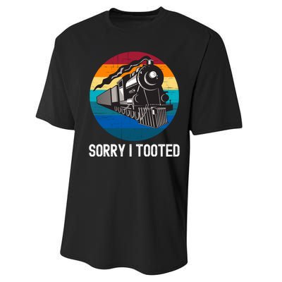 Sorry I Tooted, Funny Train Lovers Funny Locomotive & Train Performance Sprint T-Shirt