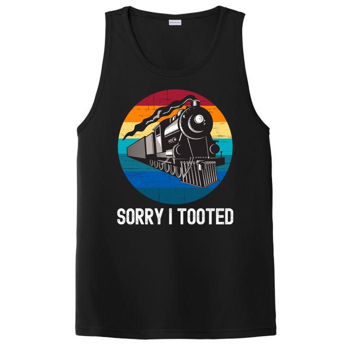 Sorry I Tooted, Funny Train Lovers Funny Locomotive & Train PosiCharge Competitor Tank