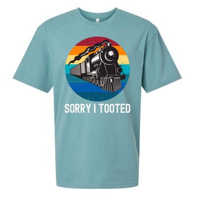 Sorry I Tooted, Funny Train Lovers Funny Locomotive & Train Sueded Cloud Jersey T-Shirt