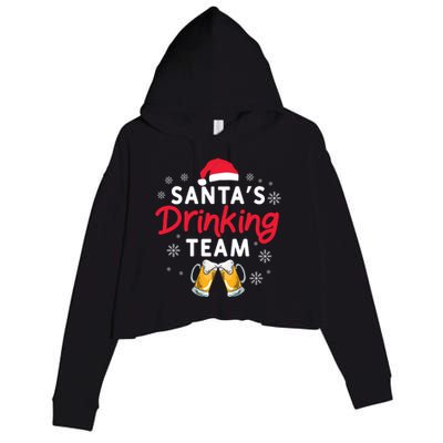 Santa's Ing Team Holiday Ing Lover Xmas Party Gift Crop Fleece Hoodie