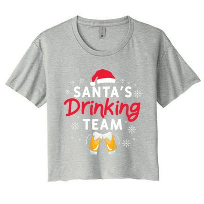 Santa's Ing Team Holiday Ing Lover Xmas Party Gift Women's Crop Top Tee