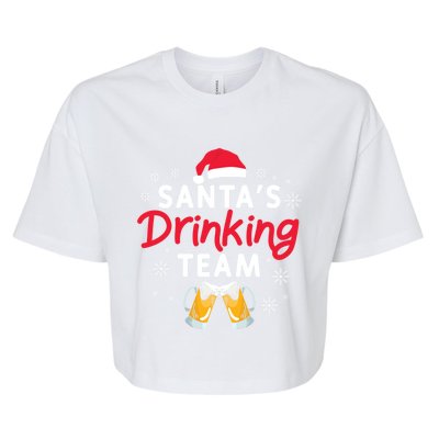 Santa's Ing Team Holiday Ing Lover Xmas Party Gift Bella+Canvas Jersey Crop Tee