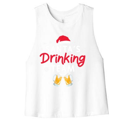 Santa's Ing Team Holiday Ing Lover Xmas Party Gift Women's Racerback Cropped Tank