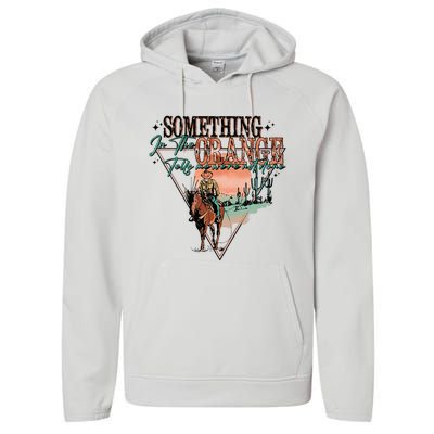 Something In The Orange Tells Me WeRe Not Done Performance Fleece Hoodie