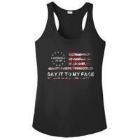 Say It To My Face Funny Kamala Harris 2024 Ladies PosiCharge Competitor Racerback Tank