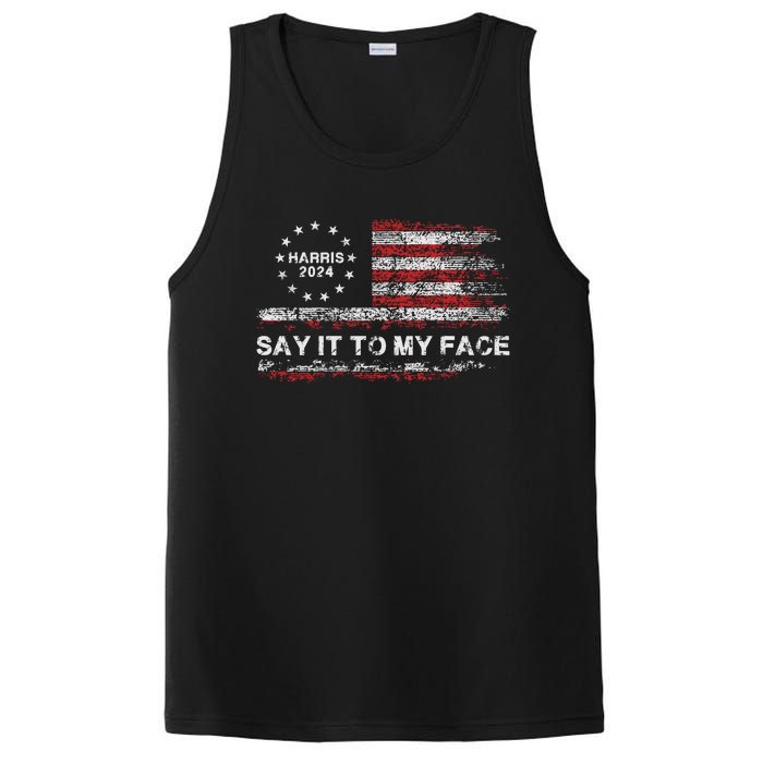 Say It To My Face Funny Kamala Harris 2024 PosiCharge Competitor Tank