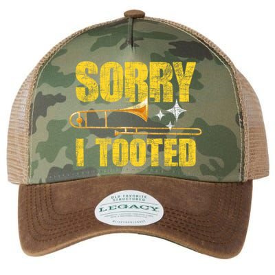 Sorry I Tooted Trombone Trombonist Music Brass Wind Player Legacy Tie Dye Trucker Hat