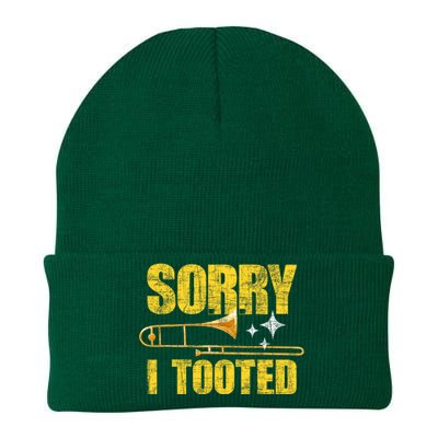 Sorry I Tooted Trombone Trombonist Music Brass Wind Player Knit Cap Winter Beanie