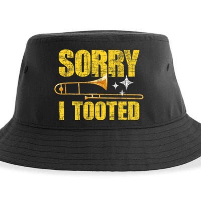 Sorry I Tooted Trombone Trombonist Music Brass Wind Player Sustainable Bucket Hat