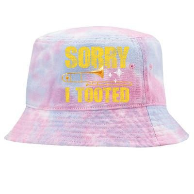 Sorry I Tooted Trombone Trombonist Music Brass Wind Player Tie-Dyed Bucket Hat