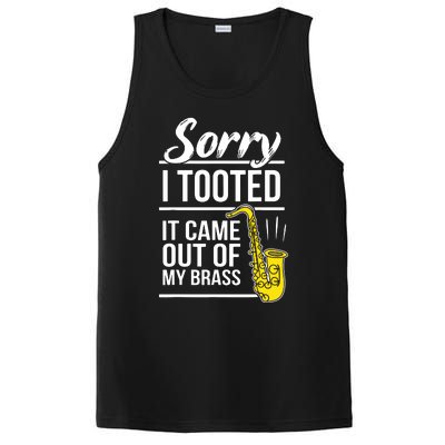 Sorry I Tooted Brass Saxophonist Saxist Sax Saxophone PosiCharge Competitor Tank