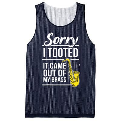 Sorry I Tooted Brass Saxophonist Saxist Sax Saxophone Mesh Reversible Basketball Jersey Tank