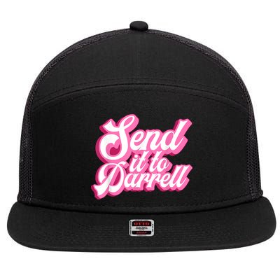 Send It To Darrell 7 Panel Mesh Trucker Snapback Hat