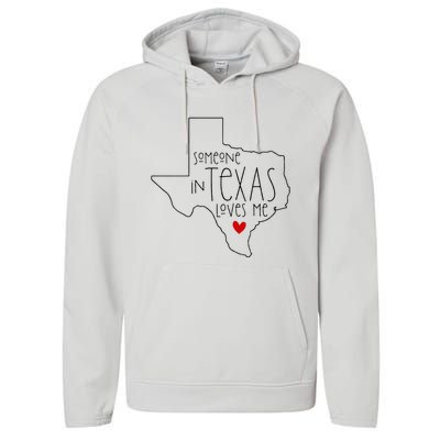 Someone In Texas Loves Me Performance Fleece Hoodie