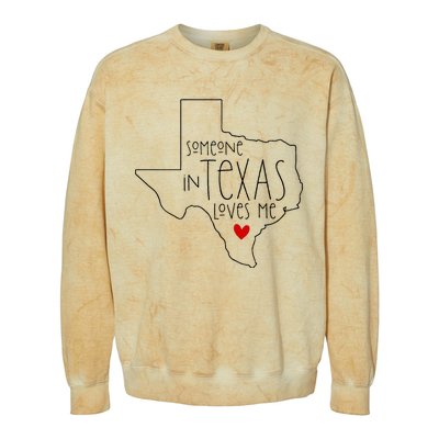 Someone In Texas Loves Me Colorblast Crewneck Sweatshirt