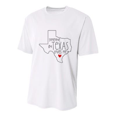Someone In Texas Loves Me Youth Performance Sprint T-Shirt