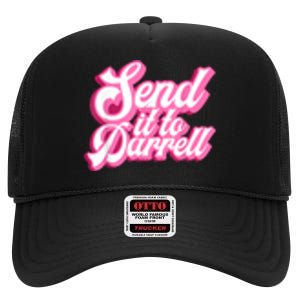 Send It To Darrell High Crown Mesh Back Trucker Hat