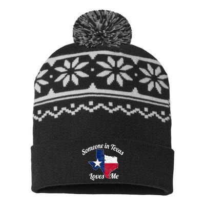 Someone In Texas Loves Me Texas Texan Love USA-Made Snowflake Beanie