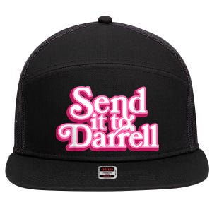 Send It To Darrell 7 Panel Mesh Trucker Snapback Hat