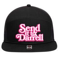 Send It To Darrell 7 Panel Mesh Trucker Snapback Hat