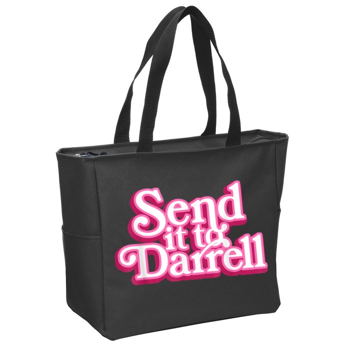 Send It To Darrell Zip Tote Bag