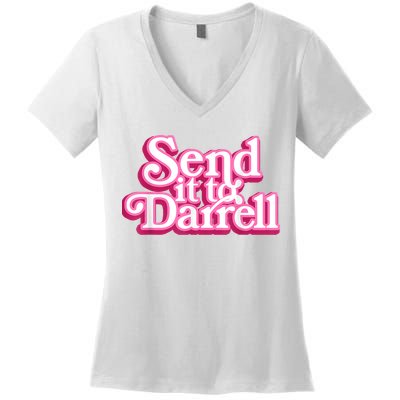 Send It To Darrell Women's V-Neck T-Shirt