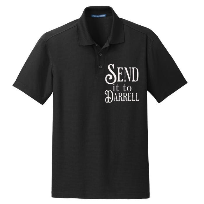 Send It To Darrell Dry Zone Grid Polo