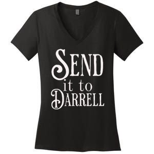 Send It To Darrell Women's V-Neck T-Shirt