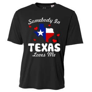 Somebody In Texas Loves Me Funny Gift Cooling Performance Crew T-Shirt