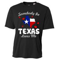 Somebody In Texas Loves Me Funny Gift Cooling Performance Crew T-Shirt