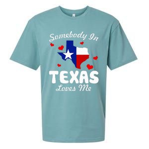 Somebody In Texas Loves Me Funny Gift Sueded Cloud Jersey T-Shirt