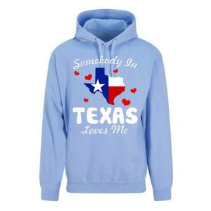 Somebody In Texas Loves Me Funny Gift Unisex Surf Hoodie