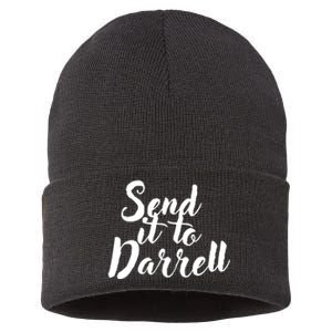 Send It To Darrell Funny Saying Sustainable Knit Beanie