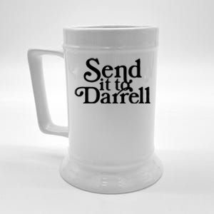 Send It To Darrell Funny Saying Beer Stein