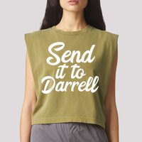 Send It To Darrell Garment-Dyed Women's Muscle Tee