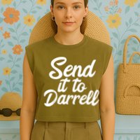 Send It To Darrell Garment-Dyed Women's Muscle Tee