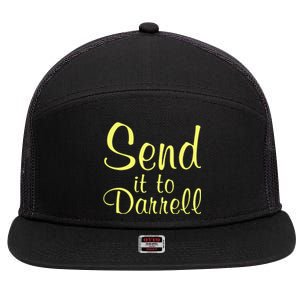 Send It To Darrell 7 Panel Mesh Trucker Snapback Hat