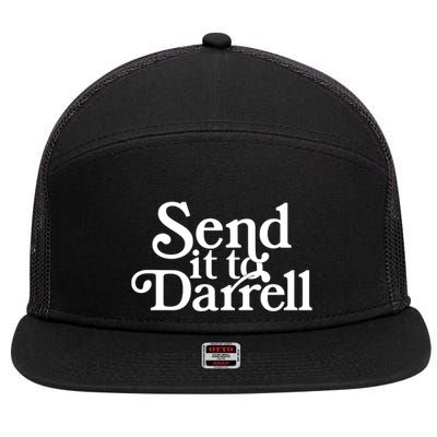 Send It To Darrell Send It To Daryl Funny Drama Vintage 7 Panel Mesh Trucker Snapback Hat