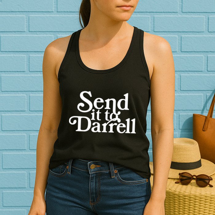 Send It To Darrell Send It To Daryl Funny Drama Vintage Womens Tank Top