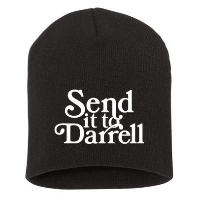 Send It To Darrell Send It To Daryl Funny Drama Vintage Short Acrylic Beanie