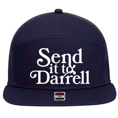 Send It To Darrell 7 Panel Mesh Trucker Snapback Hat