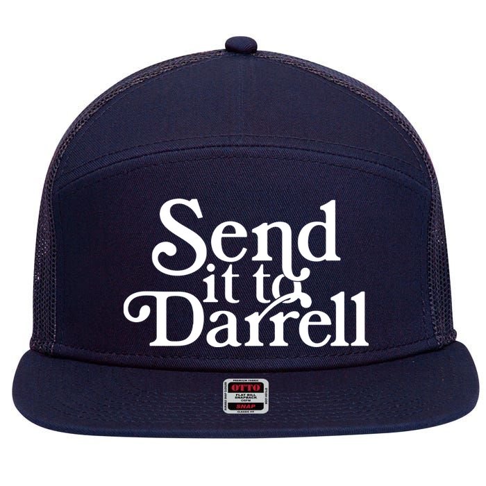 Send It To Darrell 7 Panel Mesh Trucker Snapback Hat