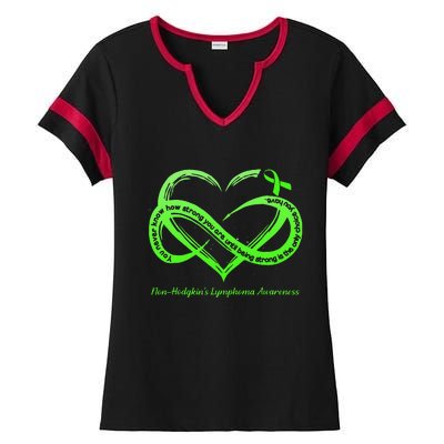 Strong Is The Only Choice NonHodgkin’s Lymphoma Awareness Ladies Halftime Notch Neck Tee